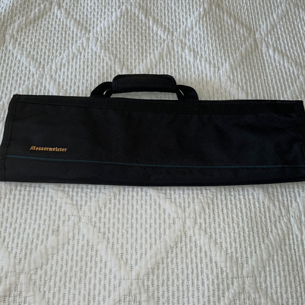Messermeister black canvas knife bag roll